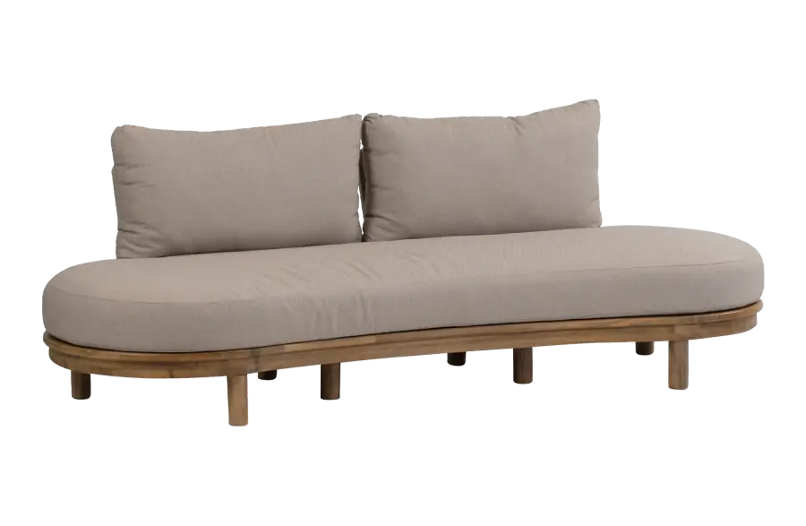 Lounge-Sofa Cancun | 2-Sitzer | Akazienholz | Sand