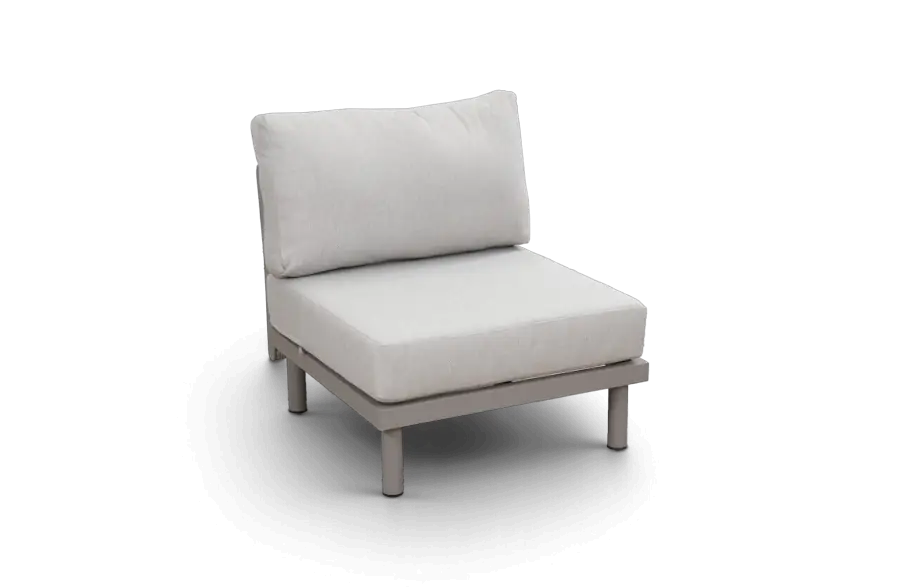 Middenelement modulaire hoek loungeset Cavallino Camel Aluminium Rope 