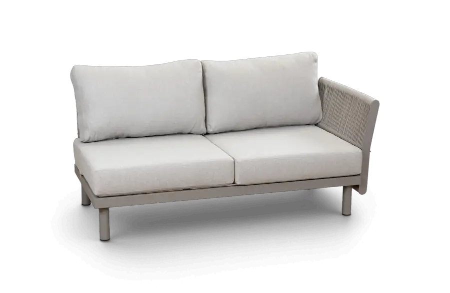 Rechter bankdeel hoek loungeset Cavallino Camel Aluminium Rope  PNG