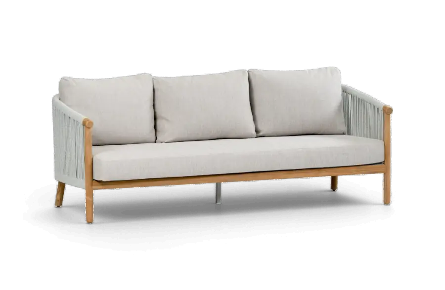 Loungebank Es Vedra Cream Teakhout Rope PNG