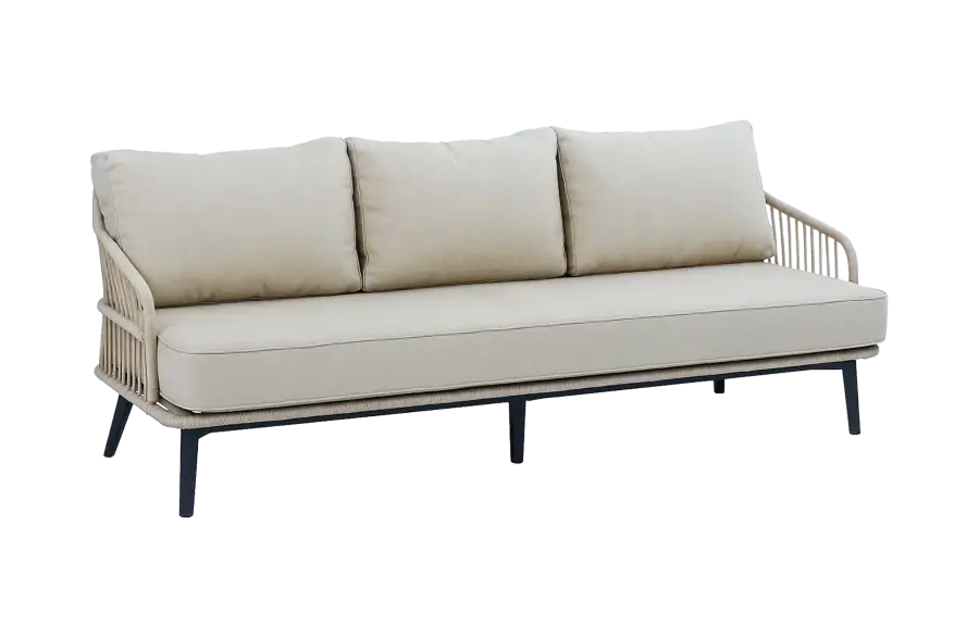 3-Sitzer Lounge-Sofa | Isabel | Sand | Rope