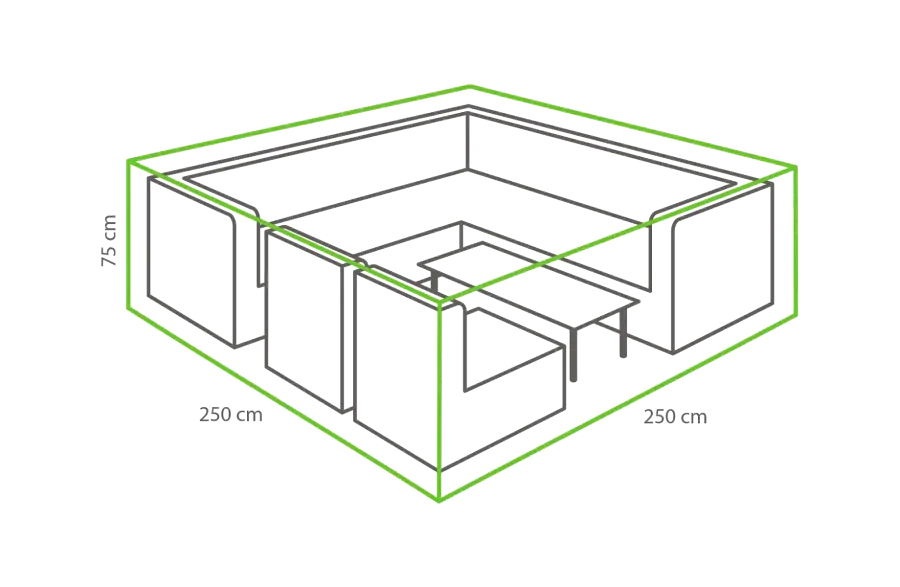 Lounge Set Schutzhülle 250 x 250 x 75 cm