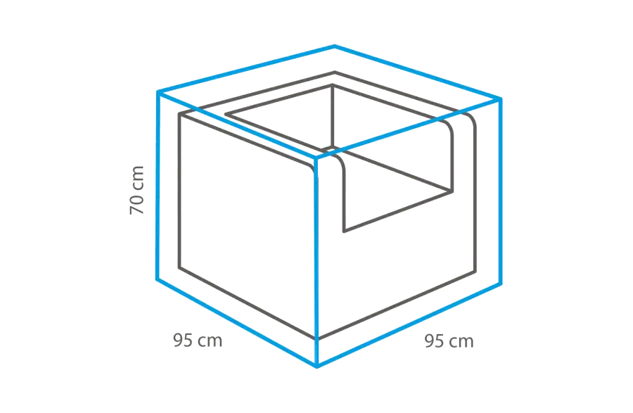 Loungestoel beschermhoes 95x95x70 cm