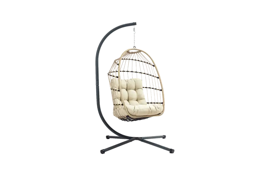 Hang Ei Malta | Sand & Schwarz | Aluminium und Rope