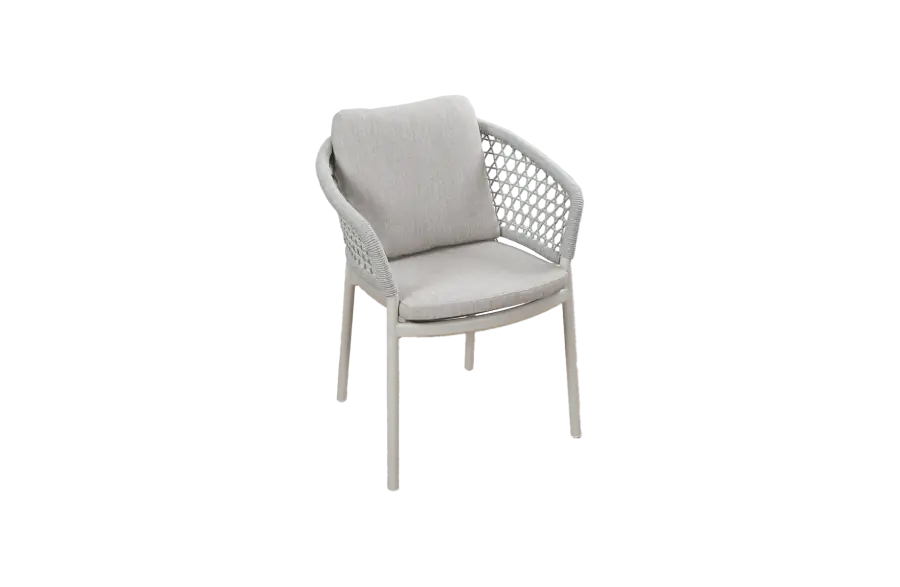 Dining Gartenstuhl Nardo | Naturel | Snow Sand/Cream | Aluminium und Rope