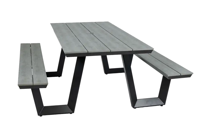 Picknicktisch Coffee Bay | Grau | Aluminium & Polywood