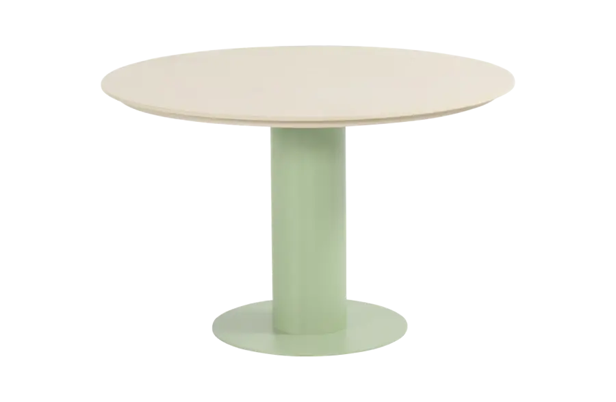 Runder Gartentisch Girona | ø120cm | Soft Green & Beige | Aluminium und Keramik | Hartman