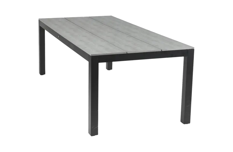 Gartentisch Limasol 225 x 100 cm | Polywood & Aluminium | Grau