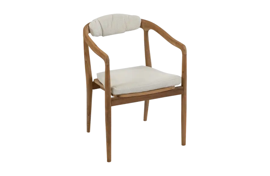 Kissenset Selly | Off White | Sitz- & Rückenkissen für Gartenstuhl