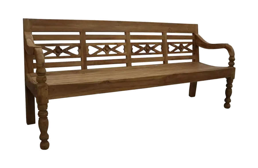 Holzbank 2-Sitzer | 100 cm | Teakholz