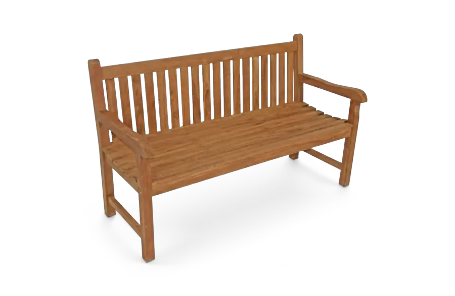 Parkbank 2-Sitzer | 130 cm | Teakholz