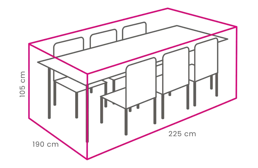Gartenset Schutzhülle 225 x 190 x 105 cm