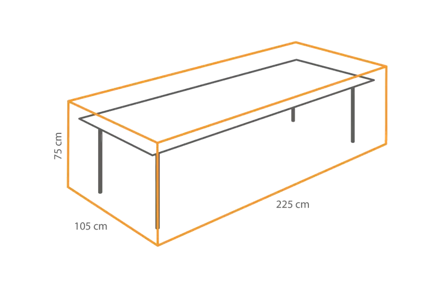 Tischschutzhülle 225 x 105 x 75 cm