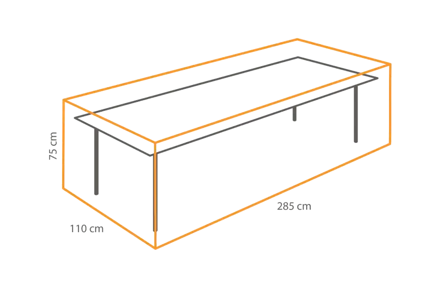 Tischschutzhülle 285 x 110 x 75 cm