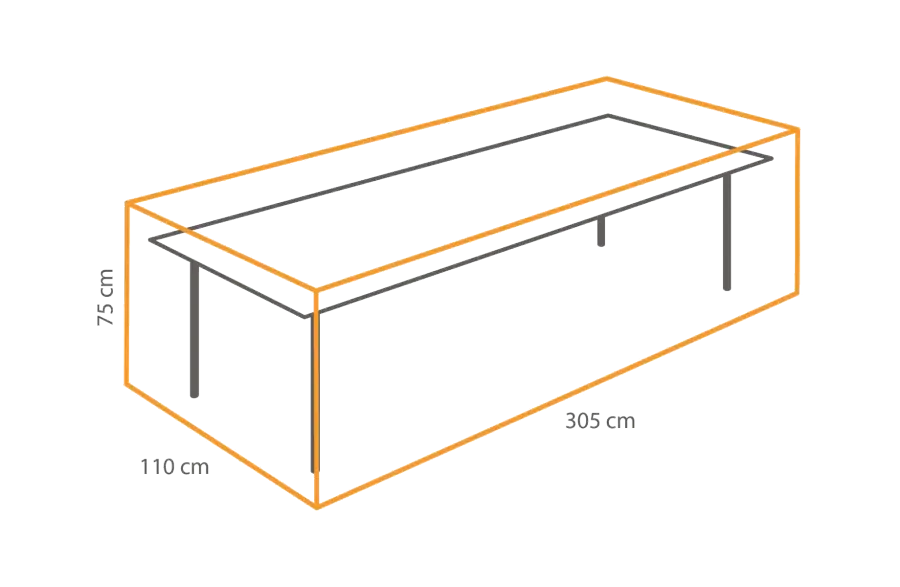 Tischschutzhülle 305 x 110 x 75 cm