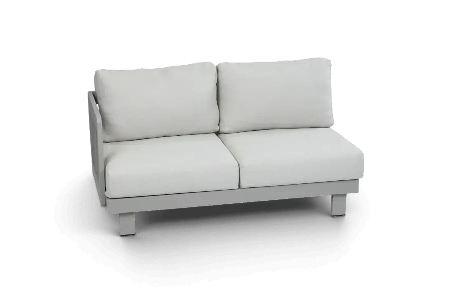 Rechter bankdeel Modulaire loungebank tulum beige camel aluminium PNG