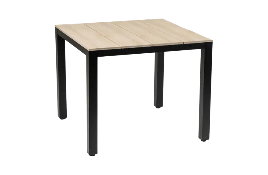 Gartentisch Limasol | 90x90cm | Polywood & Aluminium | Holz