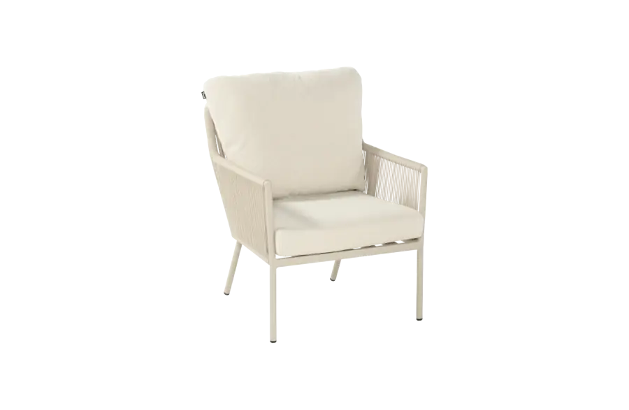 Lounge Dining Gartenstuhl Zaragoza | Sand | Aluminium und Rope | Hartman