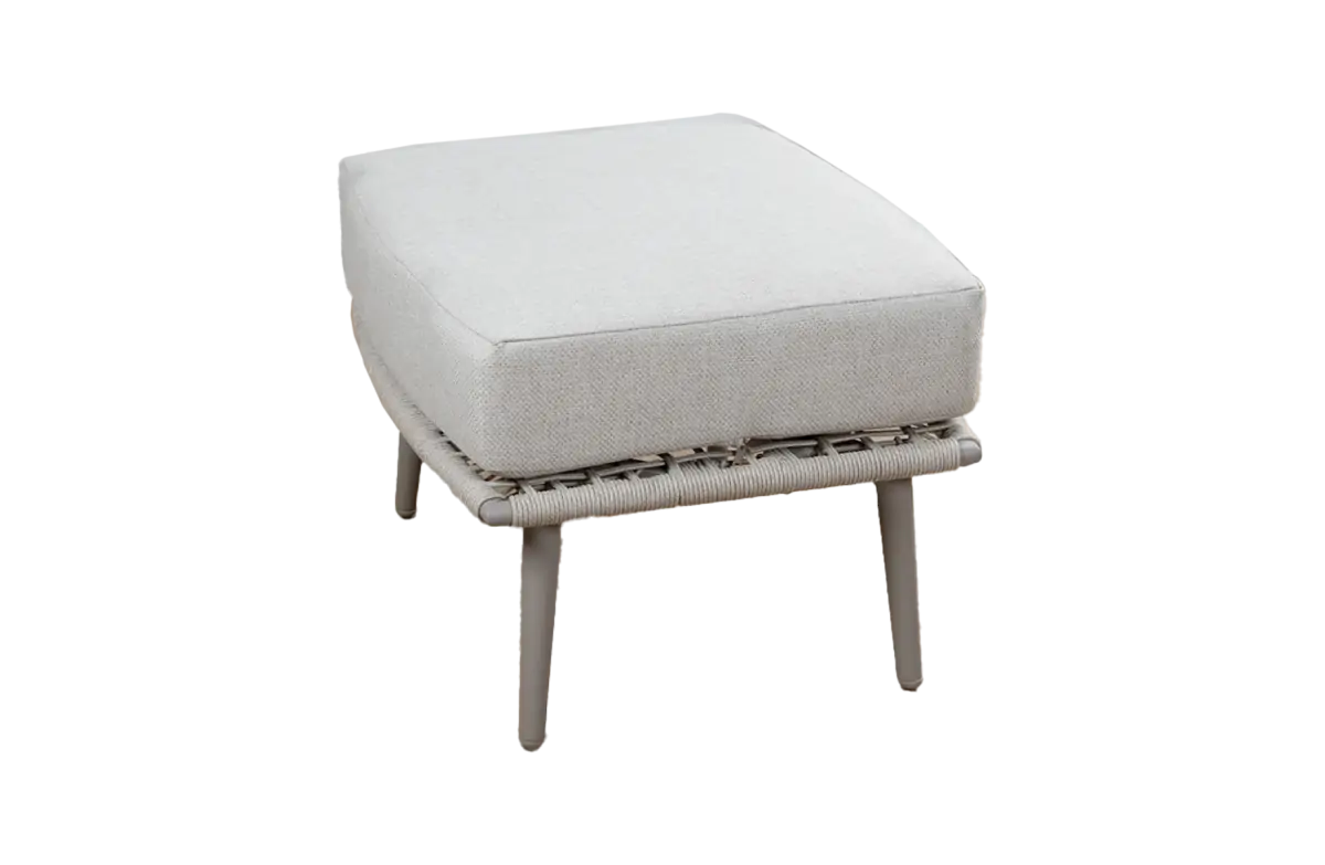 Alezio Hocker | Beige | Camel Sake | Aluminium und Rope