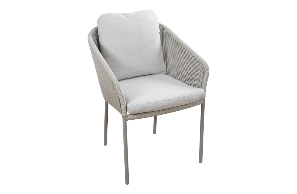 Dining Gartenstuhl Alezio | Beige | Camel Sake | Aluminium und Rope