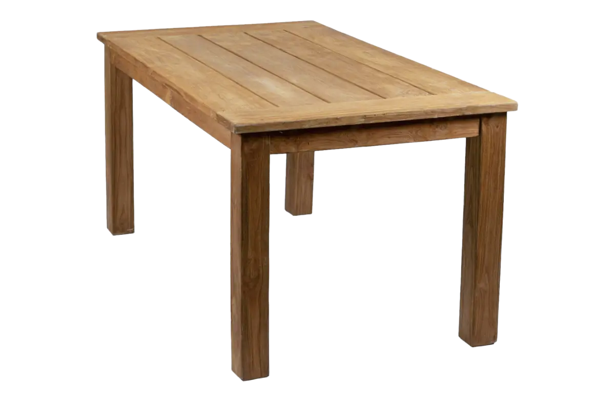 Sfeerfoto Rechhoekige tuintafel ayra teakhout naturel 180cm PNG