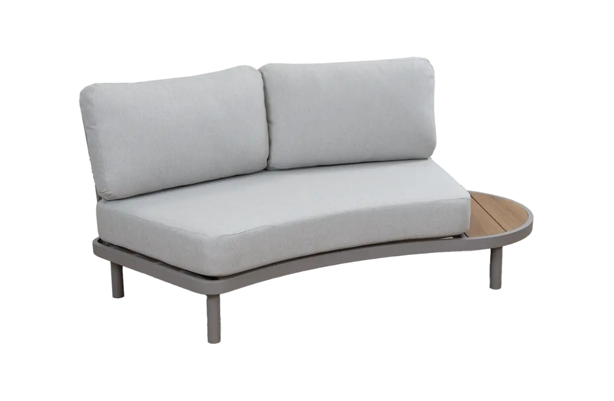 Organisches Loungesofa Sofaelement links Bari | Beige | Camel/Sake