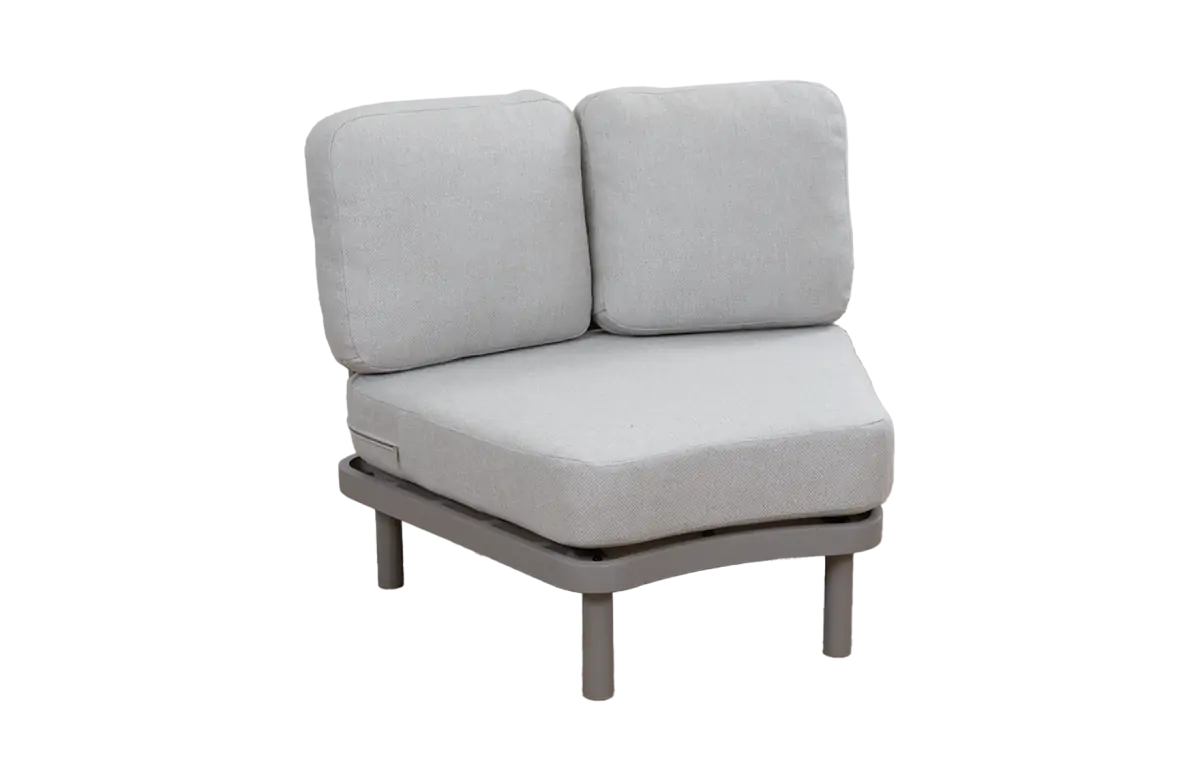 Organisches Lounge Sofa Eckelement Bari | Beige | Camel/Sake