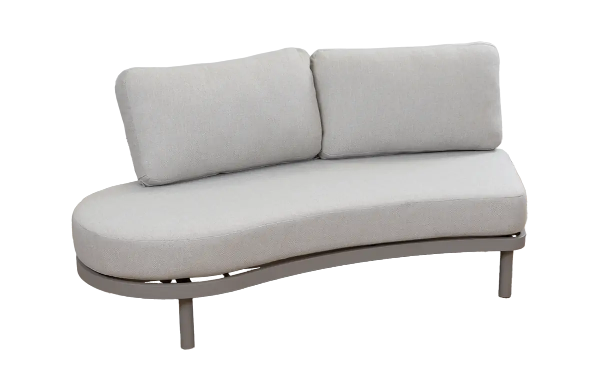 Organisches Loungesofa Sofaelement rechts Bari | Beige | Camel/Sake