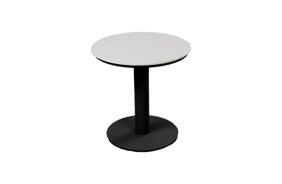 Loungetisch Barletta Ø45 cm | Black/Sandstone | Aluminium & Kunststoff