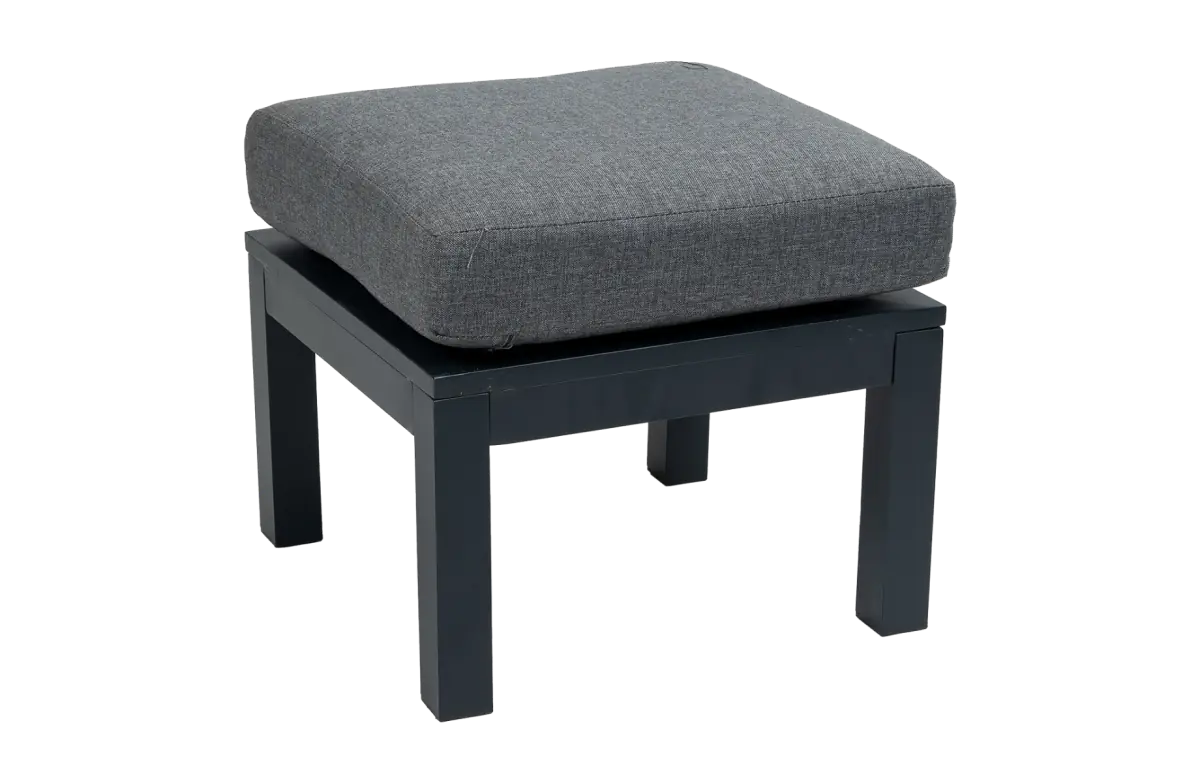 Hocker Bezano | Matt Black / Grau | Aluminium