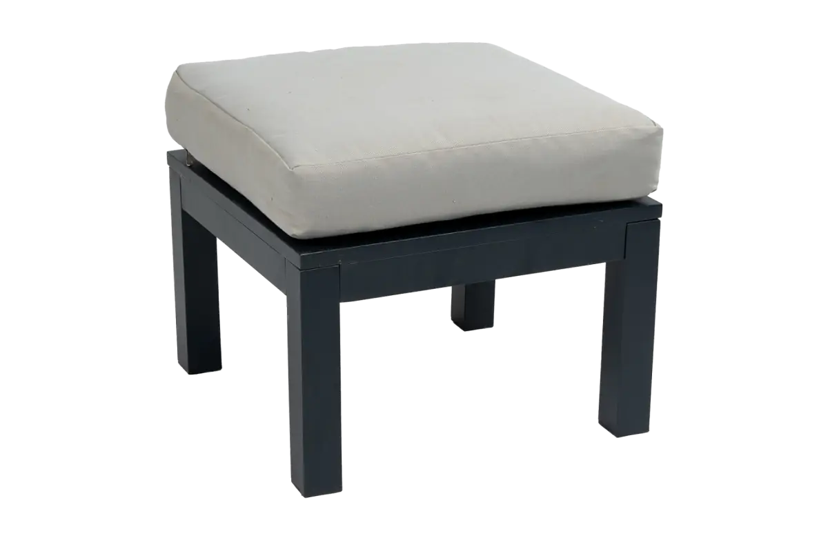 Hocker Bezano | Matt Black / Off White | Aluminium