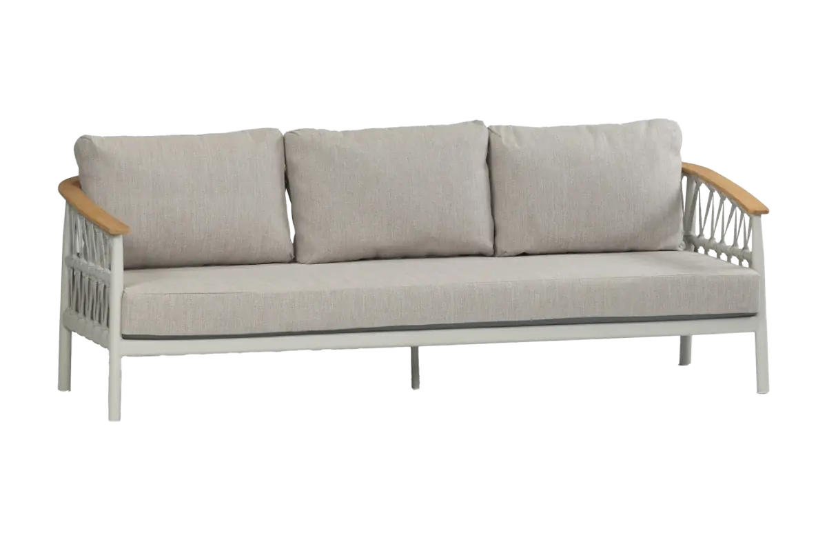 Loungesofa Capri | 3-Sitzer | Natur & Creme