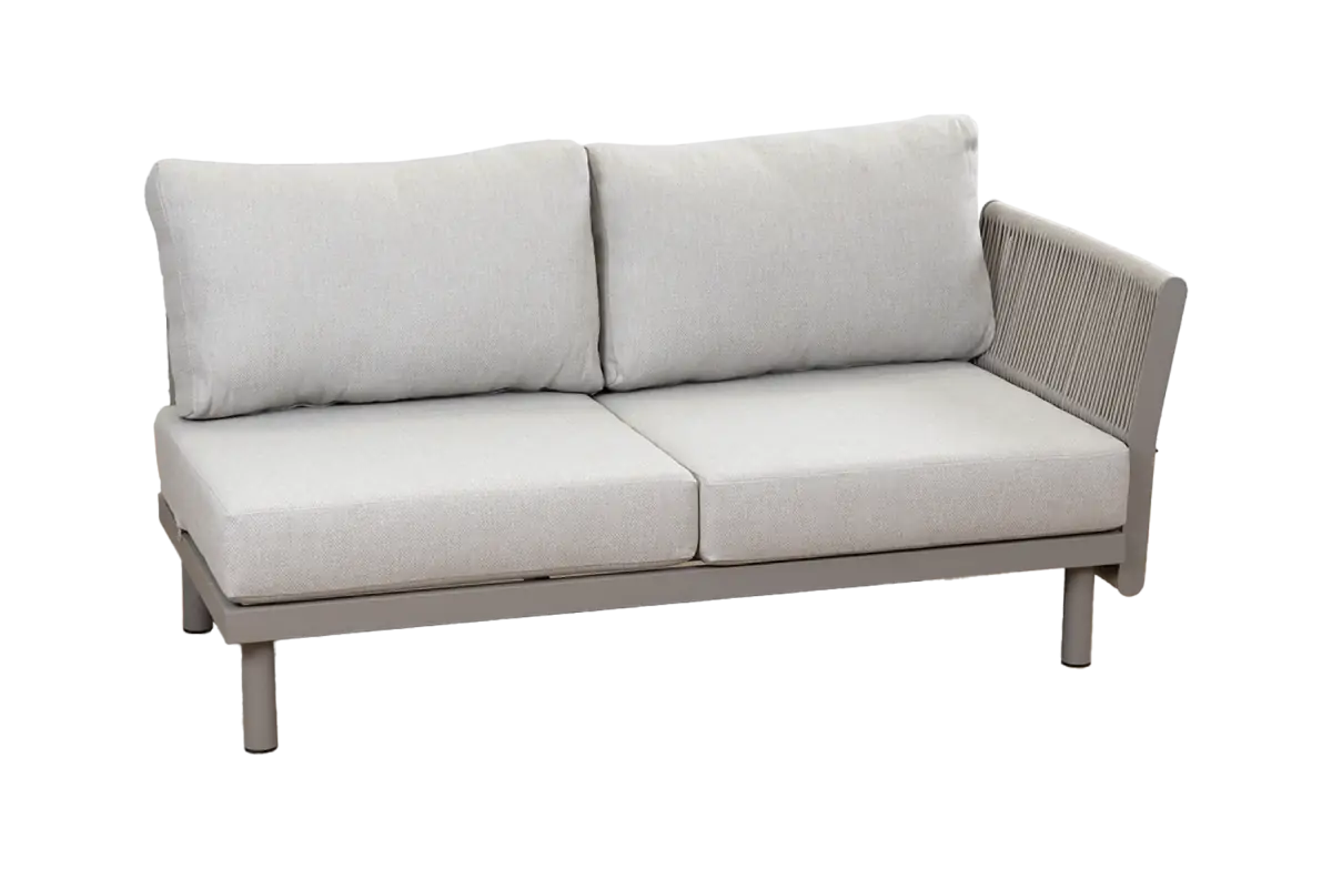 Sofa-element Cavallino | Links | Beige | Camel/Sake | Aluminium und Rope