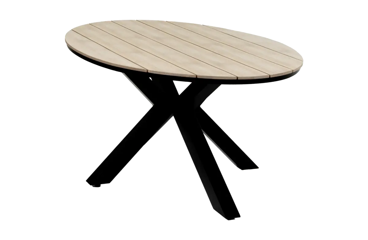 Ovaler Gartentisch | Limasol 180x115cm | Polywood & Aluminium | Holz