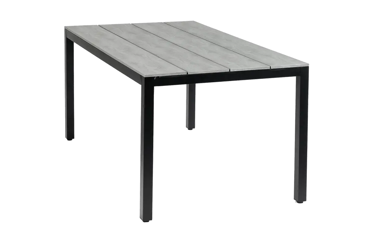 Gartentisch | Limasol 160 x 90 cm | Polywood & Aluminium | Grau