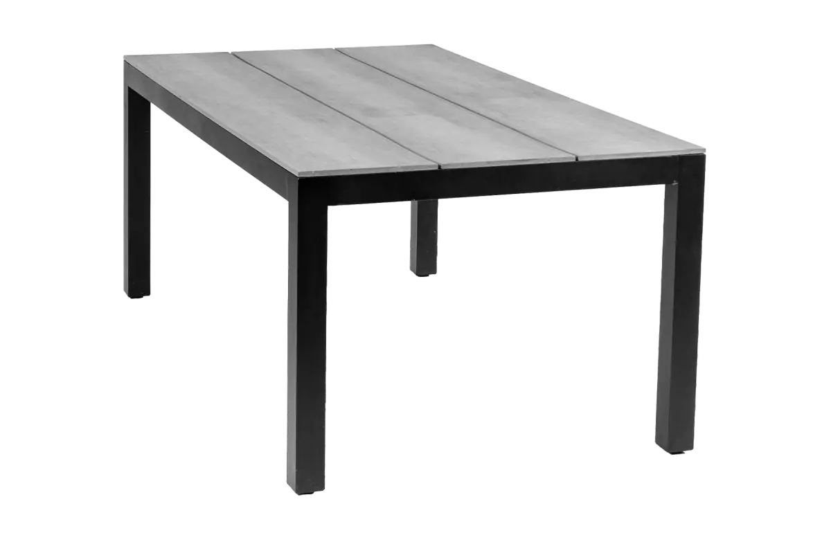 Gartentisch Limasol 180 x 100 cm | Polywood & Aluminium | Grau