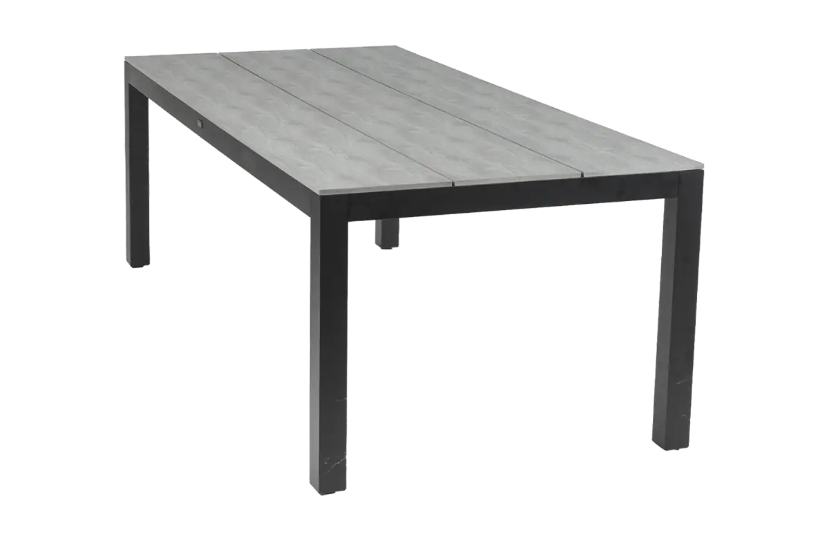 Gartentisch Limasol 225 x 100 cm | Polywood & Aluminium | Grau