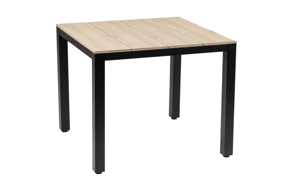 Gartentisch Limasol | 90x90cm | Polywood & Aluminium | Holz
