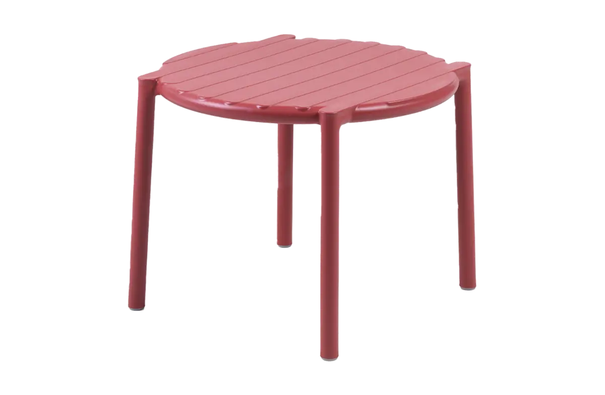 Runder Beistelltisch Doga | ø 49,5 cm | Kunststoff | Marsala