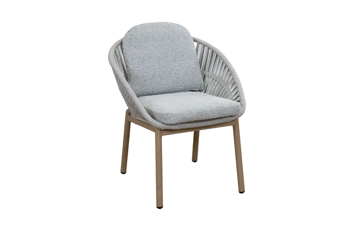 Dining Gartenstuhl Faro | Wood | Nordic Ash/Urban Twine | Aluminium und Rope