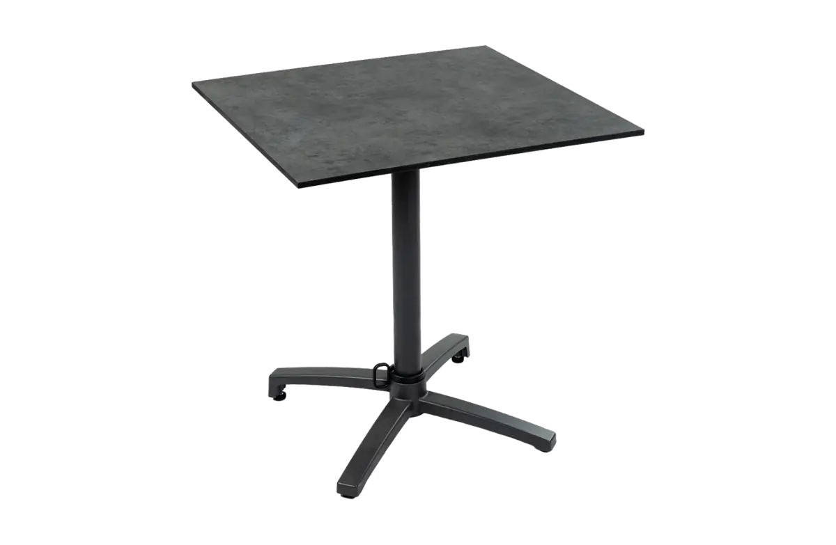 Klappbarer Terrassentisch Gent | 70 x 70 cm | Schwarz
