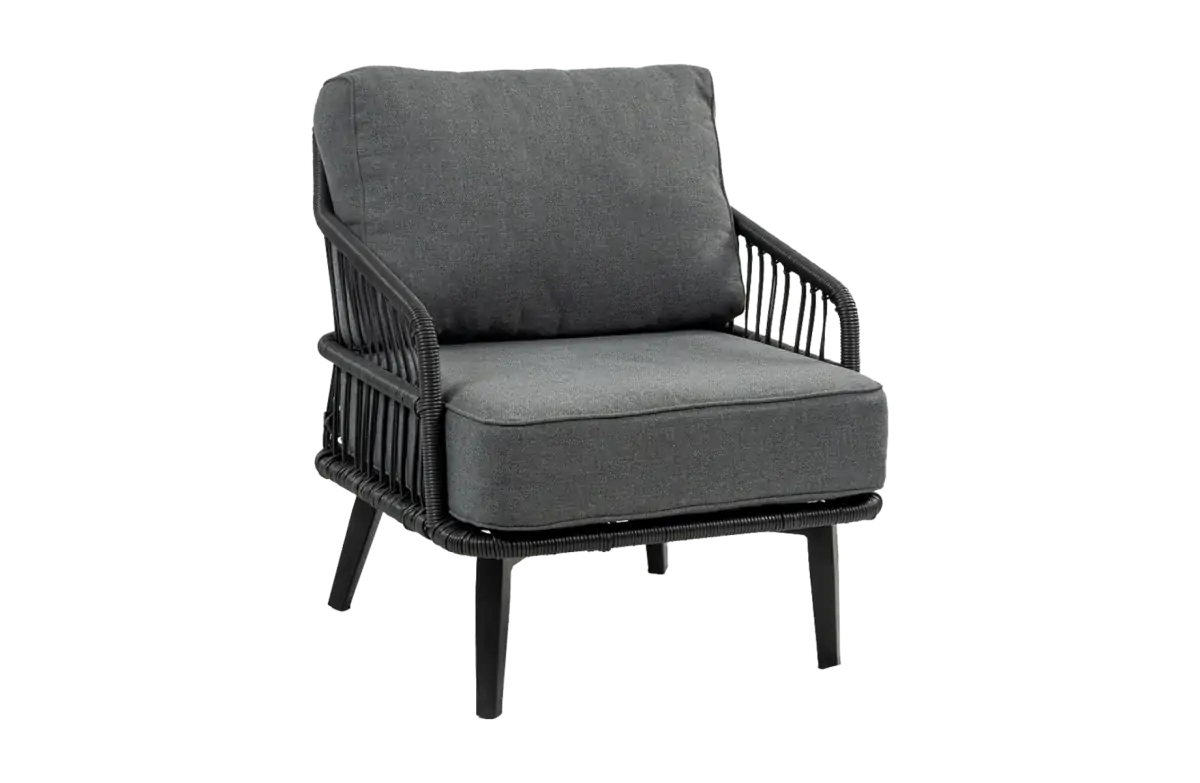 Lounge-Sessel Isabel | Schwarz | Rope
