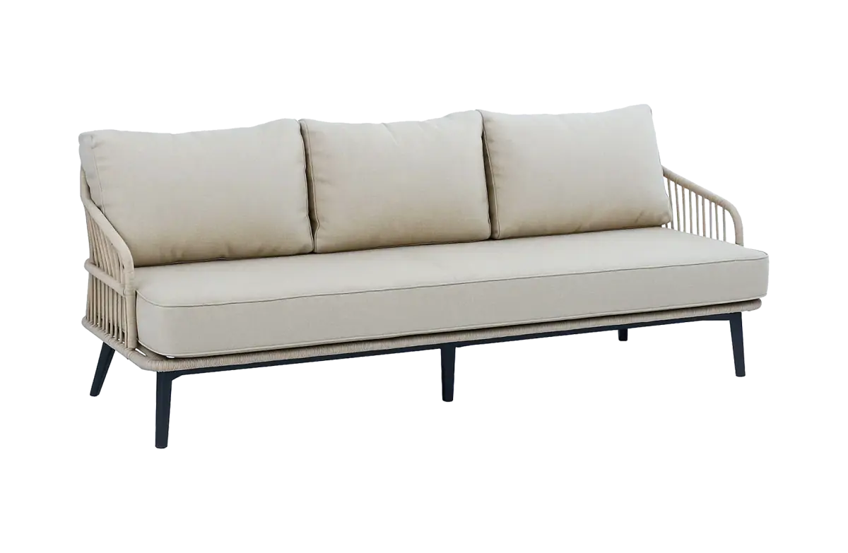 3-Sitzer Lounge-Sofa | Isabel | Sand | Rope