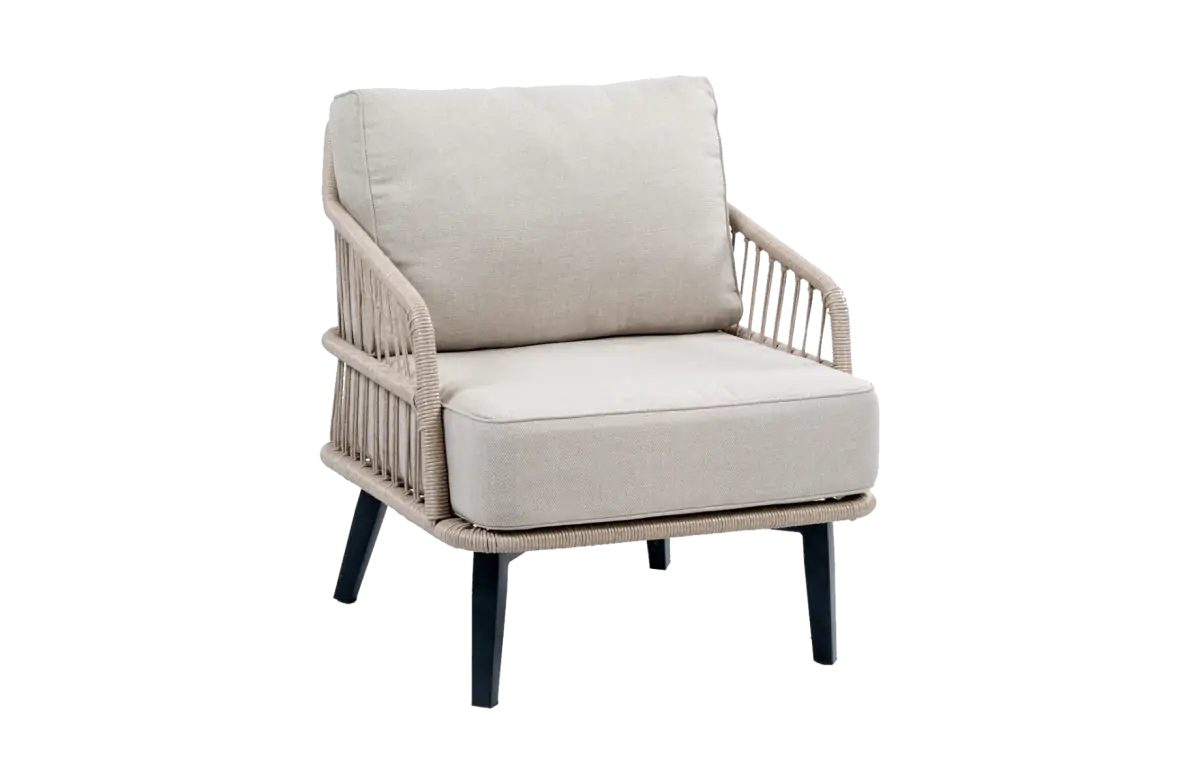 Lounge-Sessel Isabel | Sand | Rope