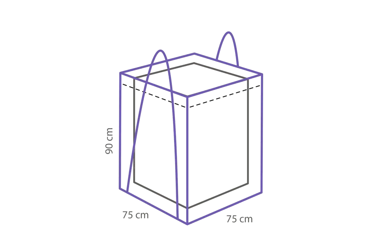 Luxus-Kissen-Aufbewahrungstasche 75 x 75 x 90 cm