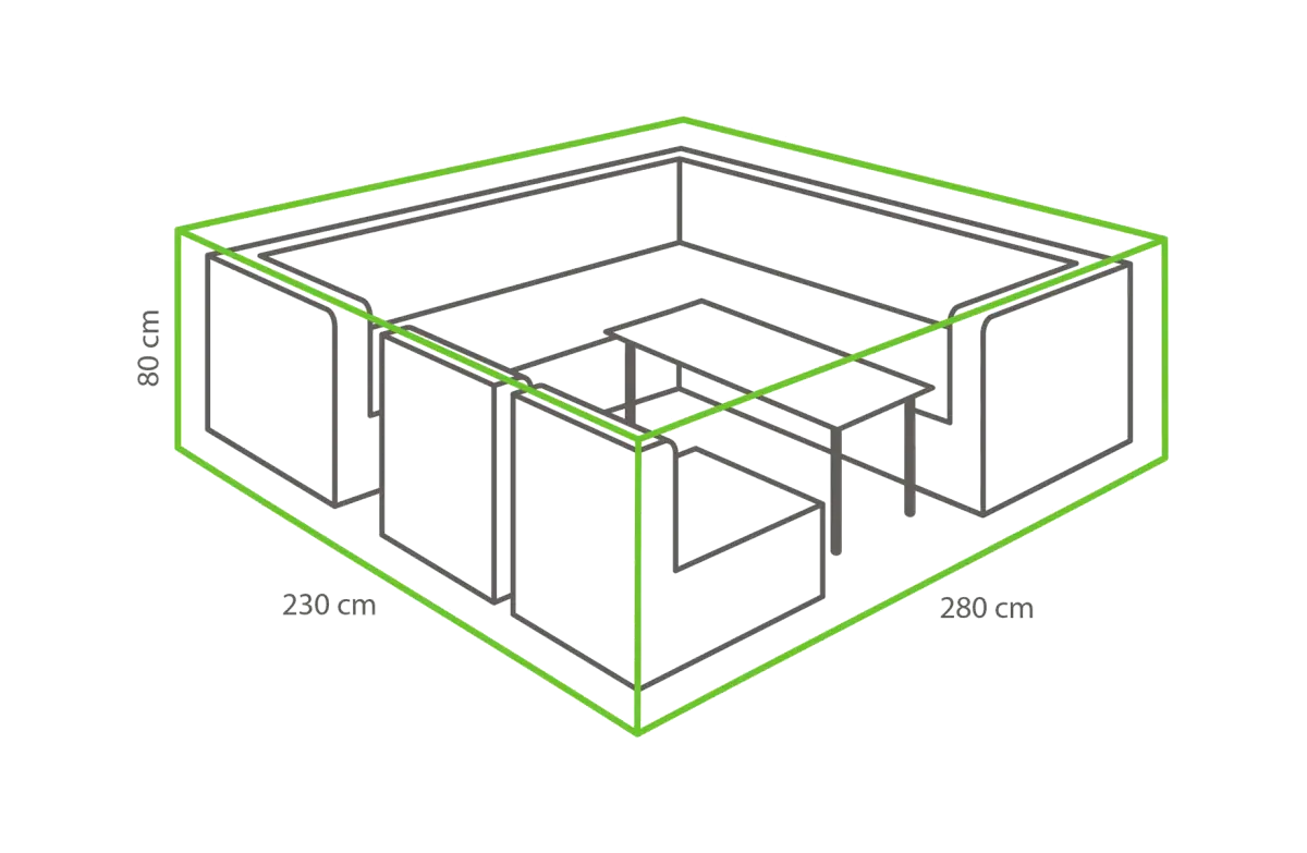 Outdoor Covers Lounge-Set Schutzhülle | 280 × 230 × 80 cm