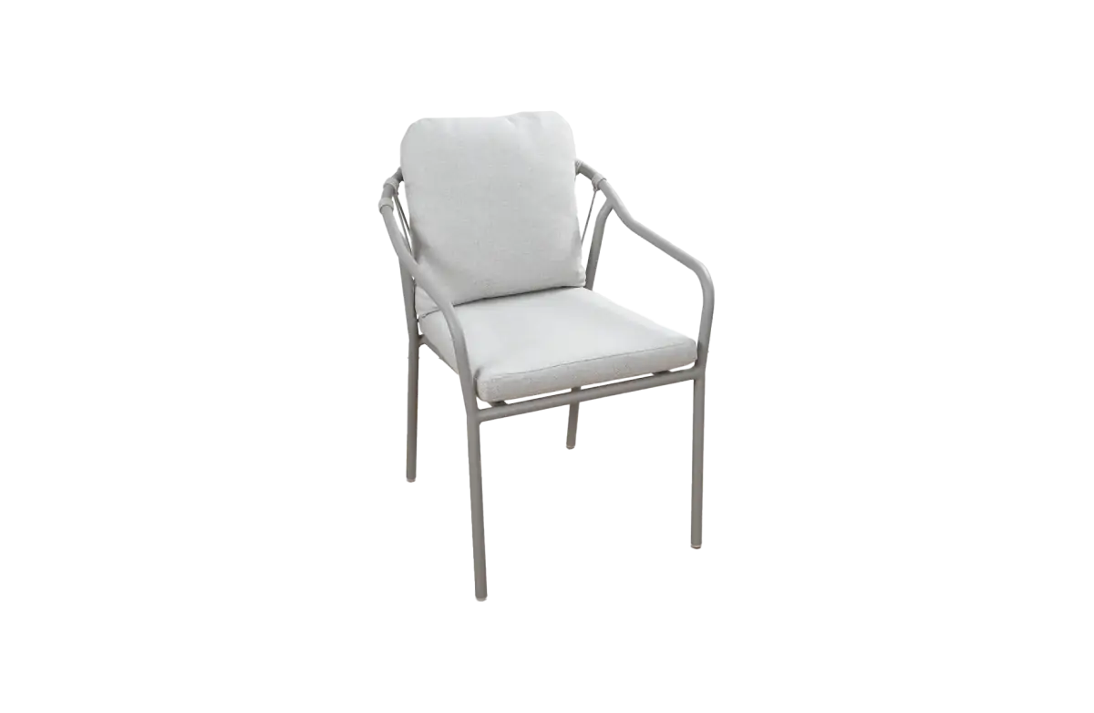 Dining Gartenstuhl Paris | Beige | Camel/Sake | Aluminium und Rope