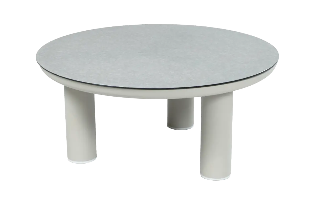 Loungetisch Capri | ø 80 cm | Natur | Aluminium & Ceramic Brono