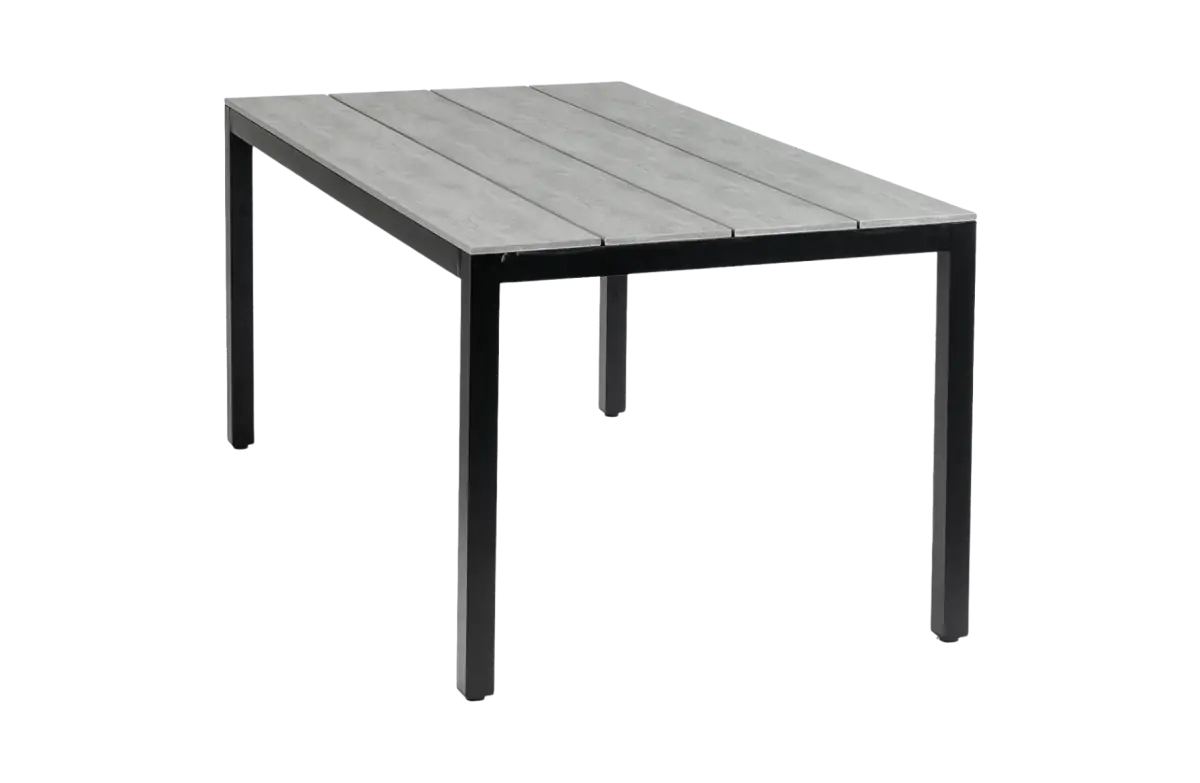 Gartentisch | Limasol 160 x 90 cm | Polywood & Aluminium | Grau