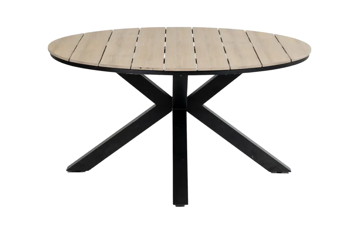 Runder Gartentisch | Limasol  ø 150 cm |  Polywood & Aluminium | Holz